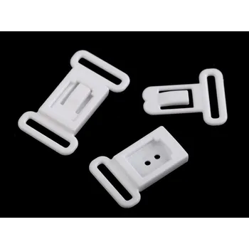 Zapínání na motýlka / kojící podprsenky šíře 12 mm, střední, 2 bílá