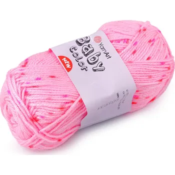 Příze Pletací příze Baby Color 50 g, střední, 13 (211) růžová
