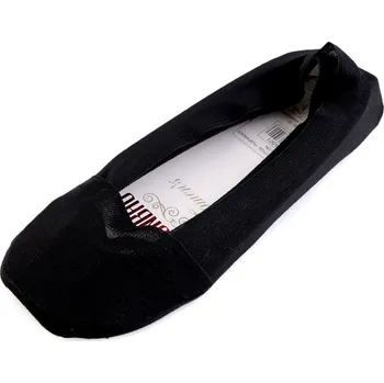 Dámské ponožky Dámské / dívčí ponožky do tenisek / balerín se silikonem a protiskluzem, střední, 2 černá