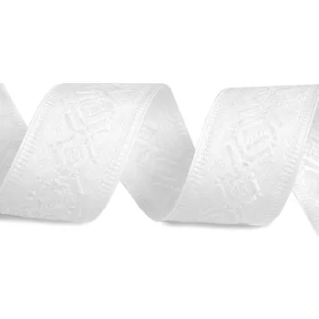 Vzorovka / povijan šíře 40 mm bavlněná, střední, 10/1 bílá