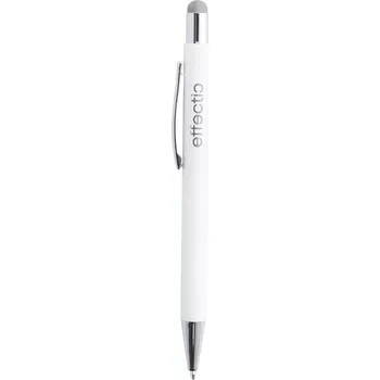 Wirly kuličkové pero - stříbrná / bílá - AP721094-21