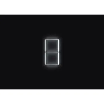 Kompletní LED čtyřhranné svítidlo bílé 4500 K, rozměr: 2 elementy 44 x 88 cm