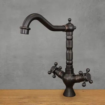 Vodovodní baterie Stojací umyvadlová baterie YORK 2 nízký černá