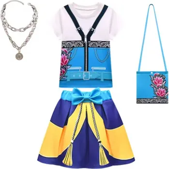 Karnevalový kostým KPop Demon Hunters (Lovkyně démonů) Dívčí cosplay kostým KPop Demon Hunters (Huntrix) - Rumi, Zoey a Mira Varianta: 3273 Set02 - Zoey, Velikost: 160