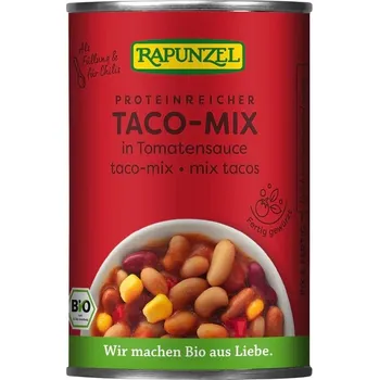 Příloha Rapunzel Směs fazolí sterilovaná Taco-Mix BIO 400 g