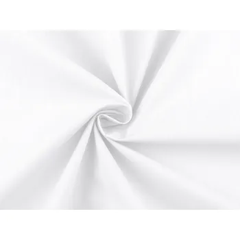 Bavlněná látka / plátno jednobarevná šíře 220 cm, střední, (1) bílá