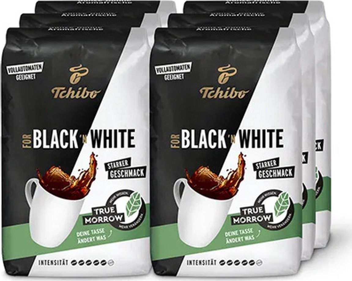 Tchibo Caffe BLACK & WHITE 8x1 kg-VÝHODNÉ BALENÍ