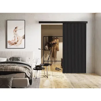 Interiérové dveře Posuvné interiérové dveře MIDLAND - 90 cm, antracitové / černé