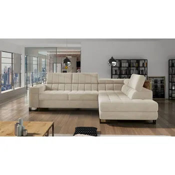 Sedací souprava Rohová nastavitelná sedací souprava COLUMBUS - béžová, pravý roh