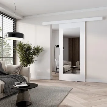 Interiérové dveře Posuvné dveře se zrcadlem BARRET 9 - 76 cm, bílé