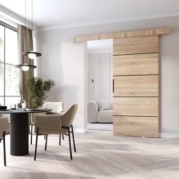 Interiérové dveře Posuvné dveře BARRET 10 - 86 cm, dub sonoma