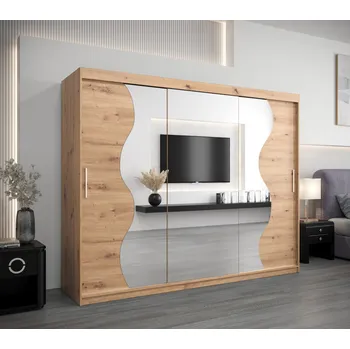 Šatní skříň Šatní skříň ROZALIE - šířka 250 cm, dub artisan