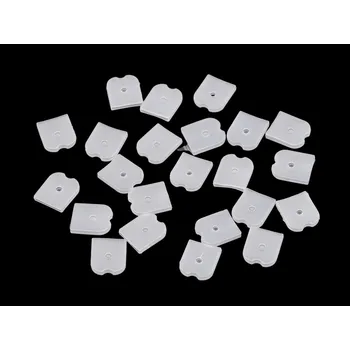 Silikonové koncovky na ploché, kovové a plastové kostice šíře 6; 8; 12 mm, střední, 5 (12 mm) transparent