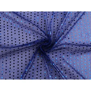 Flitrový úplet Ø4 mm, střední, 7 modrá královská