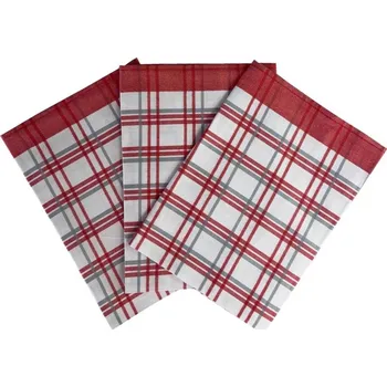 Utěrka SVITAP sleep well Utěrka Extra savá 50x70 cm Tradiční káro červené 3 ks