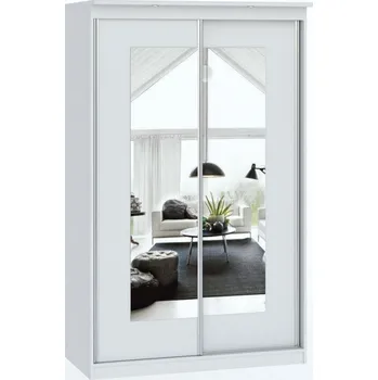 Šatní skříň Šatní skříň se zrcadlem 120 cm ODESSA - bílá