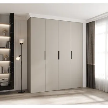 Šatní skříň Šatní skříň s policemi 200/40 LORENA 4 - kašmír / černá