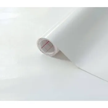 Tapeta Dýhovaná fólie na nábytek, bílá, lesk 45 x 50