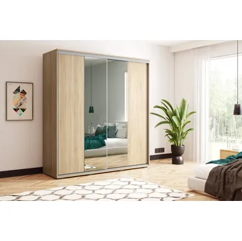 Šatní skříň Šatní skříň 200/215 JESICCA se zrcadlem - dub sonoma