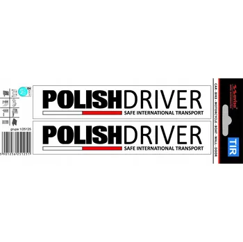 Samolepicí dekorace na vozidlo SAMOLEPKA na auto POLISH DRIVER nálepka