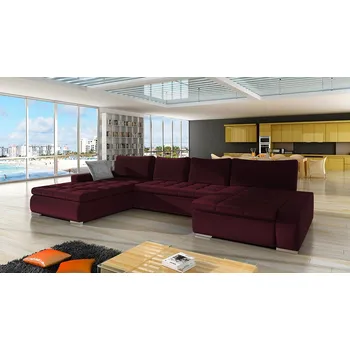 Sedací souprava Rozkládací sedačka do U FRUSINA - vínová