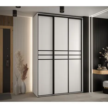 Šatní skříň Šatní skříň ASIRI 10 - 150/60 cm, bílá / černá