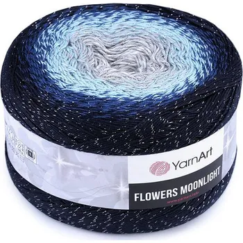 Příze Pletací příze Flowers Moonlight 260 g, střední, 4 (3261) šedá světlá modrá