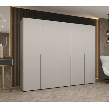 Šatní skříň Šatní skříň 250 cm BETULA - kašmírová / černá