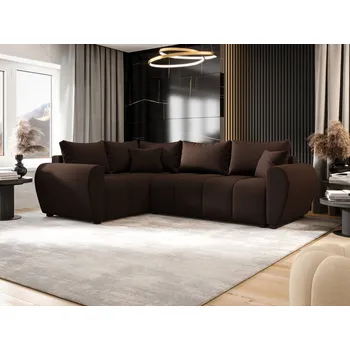 Sedací souprava Rohová sedačka LUKAVA - hnědá