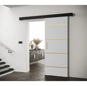 Interiérové dveře Posuvné dveře se zlatými úchyty SALOME 4 - bílé / černé