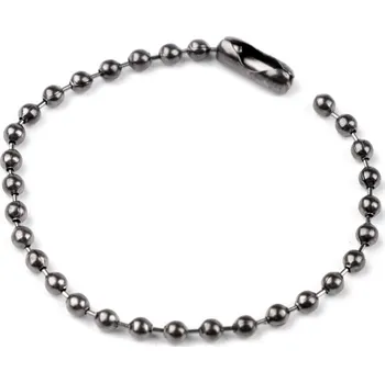 Kuličkový řetízek 10 cm poutko, střední, 2 nikl černý