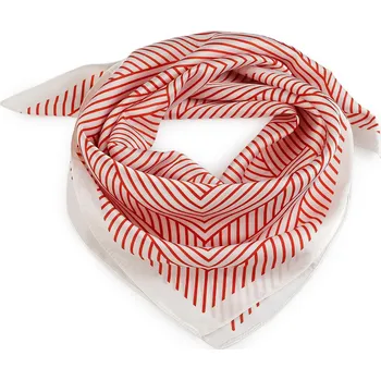 Šátek Saténový šátek 65x65 cm, velké, 2 krémová nejsvět. červená