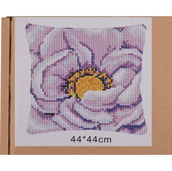 kreativní sada Kreativní sada povlak na polštář k vyšívání, střední, 2 fialovorůžová květ