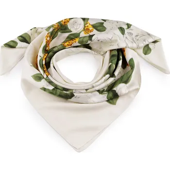 Šátek Saténový šátek 90x90 cm, střední, 1 krémová světlá