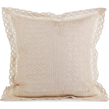 Povlak na dekorativní polštářek Paličkovaný povlak na polštář 45x45 cm, střední, 2 režná