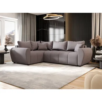 Sedací souprava Rohová sedací souprava LUKAVA - tmavě šedá