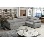 Rohová sedací souprava do U ORITUKO 2 - světlá šedá, levý roh