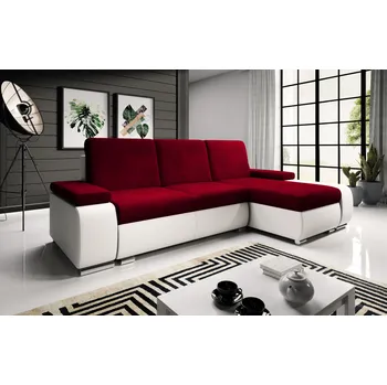 Sedací souprava Sedací souprava s úložným prostorem XAVERA - bílá / červená