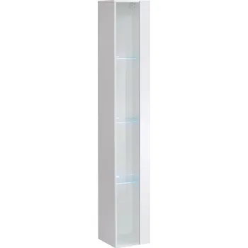 Policová skříň Prosklená vitrína RIONATA 6 - bílá