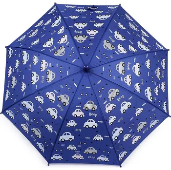 Dětský deštník kouzelný cupcakes, příšerky, auta, střední, 5 modrá tmavá auto