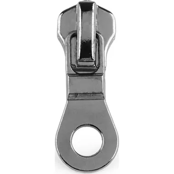 Zip Jezdec ke kostěným zipům No 8, velké, 3 nikl černý