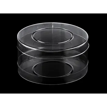 Plastová krabička / dóza Ø98 mm, malé, transparent