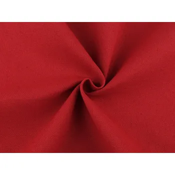 Lněná látka dekorační, střední, 3 (1) červená