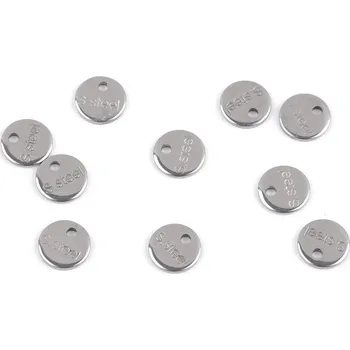 Přívěsek Přívěsek / komponent k výrobě šperků z nerezové oceli se značkou S.steel, střední, 2 platina kolečko