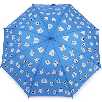 Dětský deštník kouzelný cupcakes, příšerky, auta, velké, 3 modrá příšerky