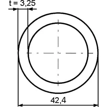 Stavební profil Trubka svařovaná 5/4" (42,4x3,25mm) – 6 m