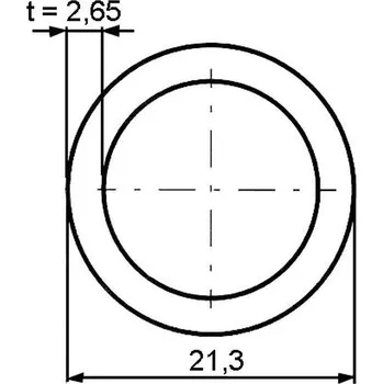 Stavební profil Trubka pozinkovaná svařovaná 1/2" (21,3 ×2,65 mm) – 6 m