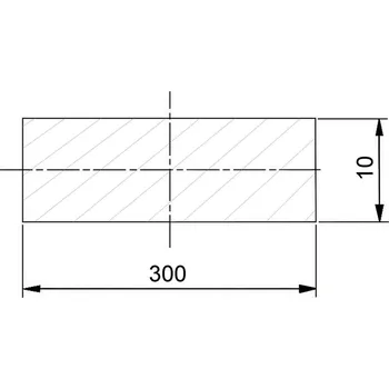 Stavební profil Plochá ocel široká 300×10 mm válcovaná – 6 m