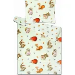 SVITAP sleep well Povlečení mikroflanel do postýlky Zvířátka v lese 90x135, 40x60 cm