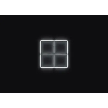 Kompletní LED čtyřhranné svítidlo bílé 4500 K, rozměr: 4 elementy 88 x 88 cm